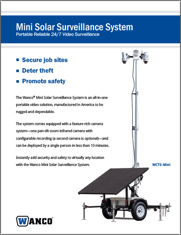 Wanco Mini Solar Surveillance System Flyer